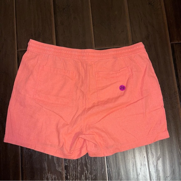 Old Navy linen pull on orange shorts women’s size XL - Picture 2 of 3